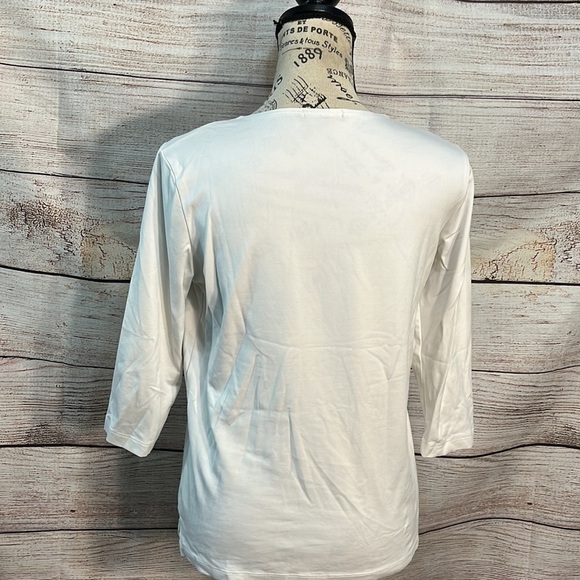 A’nue Miami Perfect Crew Long Sleeve Shirt Tee Soft Fabric Size Small White - Picture 7 of 12